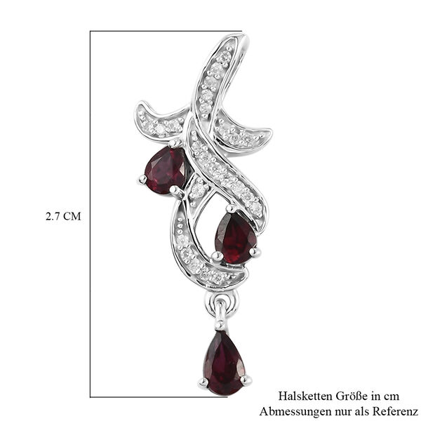 Anthill Granat und Zirkon Anhänger 925 Silber platiniert ca. 0,78 ct image number 6