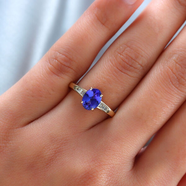 AAA Tansanit und Diamant-Ring - 1,78 ct. image number 3