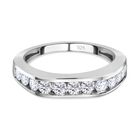 Moissanit Ring, 925 Silber platiniert (Größe 19.00) ca. 0.67 ct
