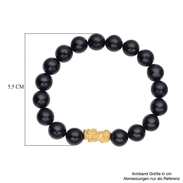 Flexibles, schwarzes Turmalin-Armband, 19 cm image number 7