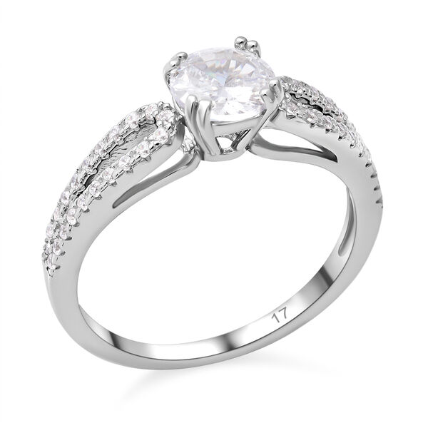 LUSTRO STELLA - wei&szlig;er Zirkonia-Ring - 0,90 ct. image number 3