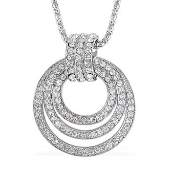 Wei&szlig;er Kristall Halskette ca. 70 cm