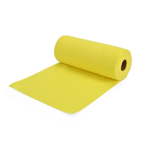 Wiederverwendbare Abreiß-Mikrofaser-Handtuchrolle - 30x30cm, 30 Tücher/Rolle, 180gsm, Gelb