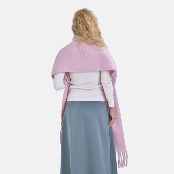 Oversize Kuschel-Schal mit Quasten, Rosa image number 2