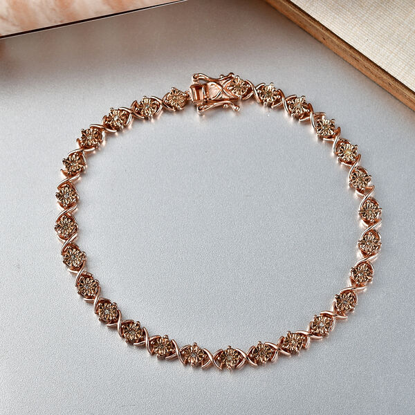 D'Joy nat&uuml;rliches Champagner Diamant 20cm Armband - 0,20 ct. image number 1