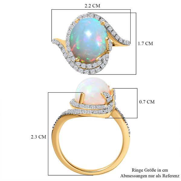 GP Trionfo Kollektion - AA natürlicher, äthiopischer Welo Opal und Multi-Edelstein-Ring - 3,63 ct. image number 8