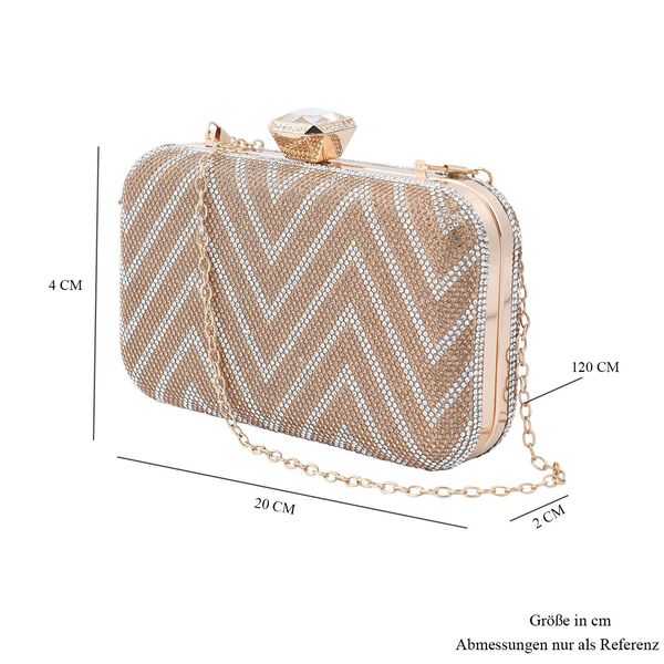 Clutch mit facettierten Kristallen, Zick Zack Muster image number 10