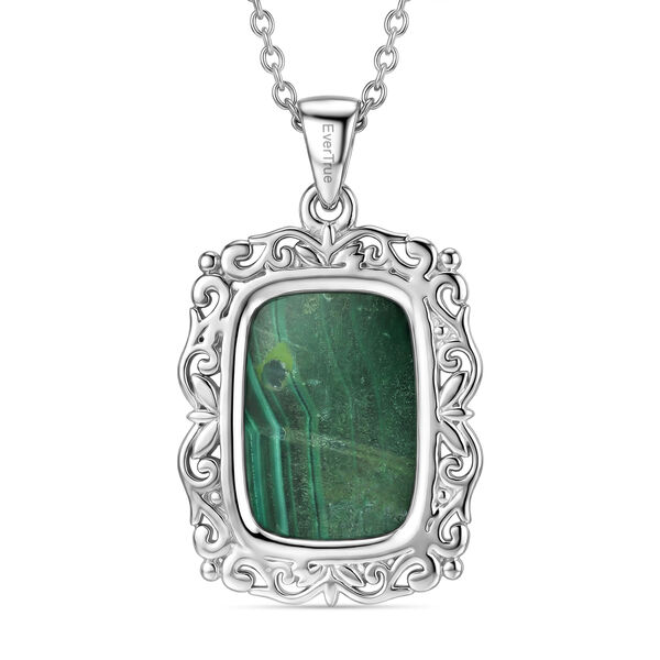 EVER TRUE AA Malachit Anh&auml;nger mit  316L Edelstahlkette ca. 50 cm, nickelfreies Messing ca. 24,00 ct. image number 4