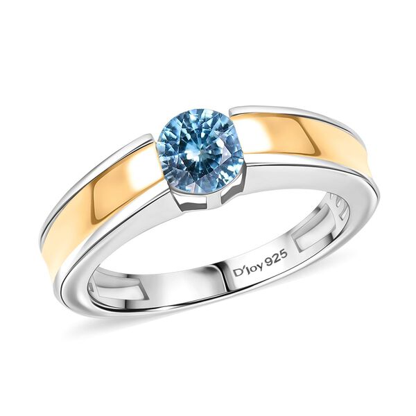 D'Joy AA blauer Zirkon zweifarbiger Ring - 1,11 ct. image number 4