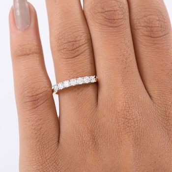 LUXURIANT SI-GH Labor Diamant Ring, 925 Silber 750 Gelbgold Vermeil - 0,50 ct.