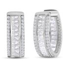LUSTRO STELLA - Weißer Zirkonia Ohrringe, 925 Silber rhodiniert, ca. 4.89 ct