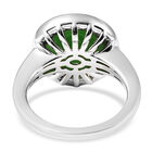 Grüne Jade Solitär Ring 925 Silber Rhodium-Überzug image number 4