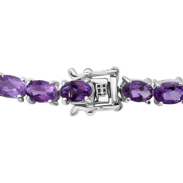 Afrikanisches Amethyst-Armband, ca. 19 cm, 925 Silber platiniert ca. 12,60 ct image number 2