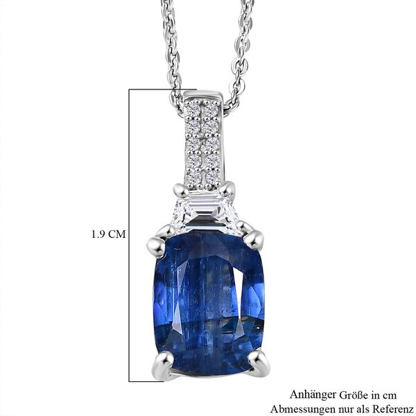 D'Joy AA Nat&uuml;rlicher Kaschmir Kyanit und Zirkon Anh&auml;nger mit 50cm Kette - 3 ct. image number 7
