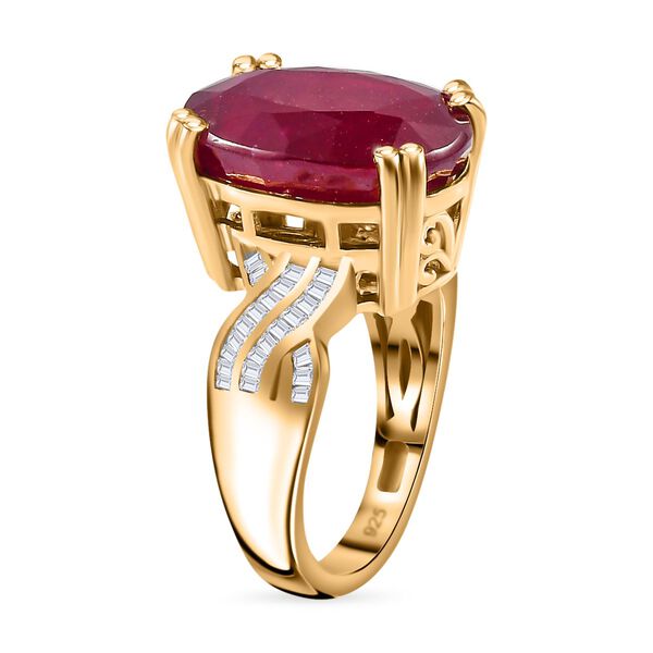 Afrikanischer Rubin und Diamant Ring - 15,28 ct. image number 5
