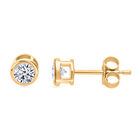 LUXURIANT DIAMOND - Lab Grown Diamant VS-GH Ohrringe 925 Silber Gelbgold Vermeil ca. 0,33 ct.