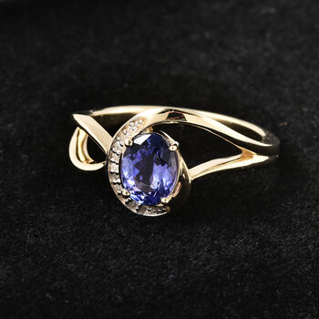 AA Tansanit Solit&auml;r Ring 375 Gelbgold