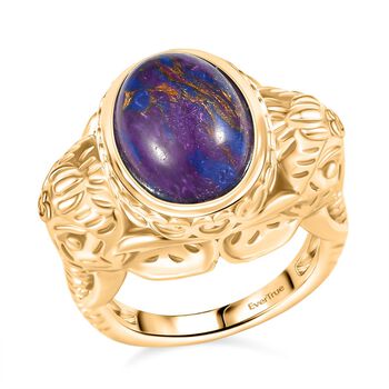 Lila T&uuml;rkis Ring Nickelfreies Messing (Gr&ouml;&szlig;e 21.00) ca. 4,78 ct