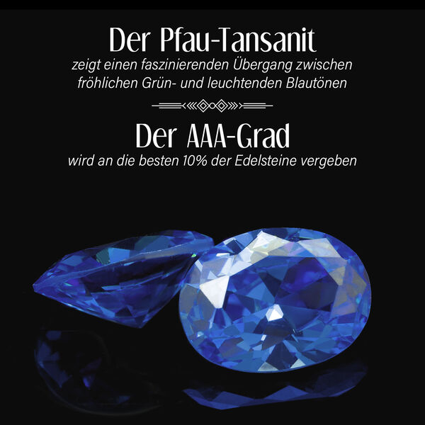 AAA Pfau Tansanit und Diamant Ring - 2,60 ct. image number 3