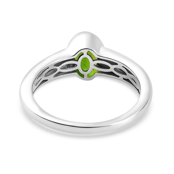 Nat&uuml;rlicher Chromdiopsid, 925 Silber platiniert, ca. 1,00 ct image number 6