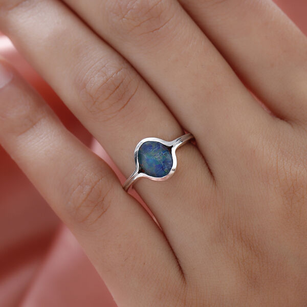 Boulder Opal Triplett-Ring - 1,23 ct. image number 9