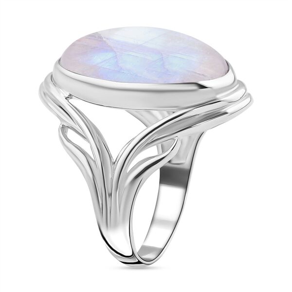 Royal Bali Kollektion- Regenbogen Mondstein Ring - 21,21 ct. image number 3