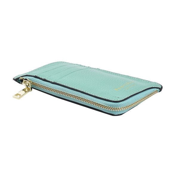 SENCILLEZ - Echtleder Portemonnaie mit RFID Schutz und 4 Kartenf&auml;chern, Mintgr&uuml;n image number 3