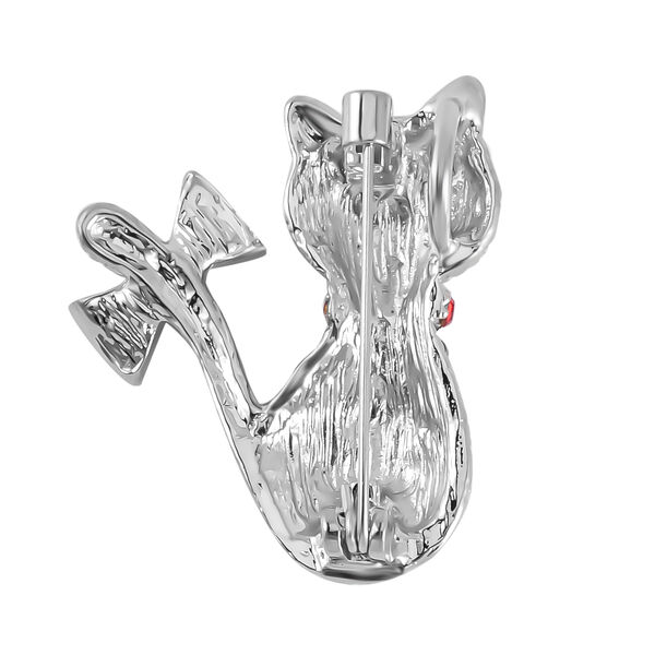 Mehrfarbiger Kristall Brosche, Katze image number 4