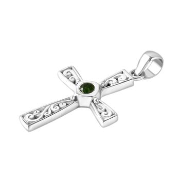 Royal Bali - Nat&uuml;rlicher Chromdiopsid Anh&auml;nger 925 Silber ca. 0.15 ct