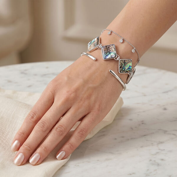 Abalone Muschel Armband ca. Flexibles cm Nickelfreies Messing ca. 75.00 ct image number 2