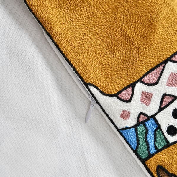 Besticktes Kissenbezug, Katzenpaar, Sonne und Mond image number 11