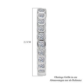 LUXURIANT 0,50 ct. SI Labor Diamant Ohrringe, 925 Silber rhodiniert