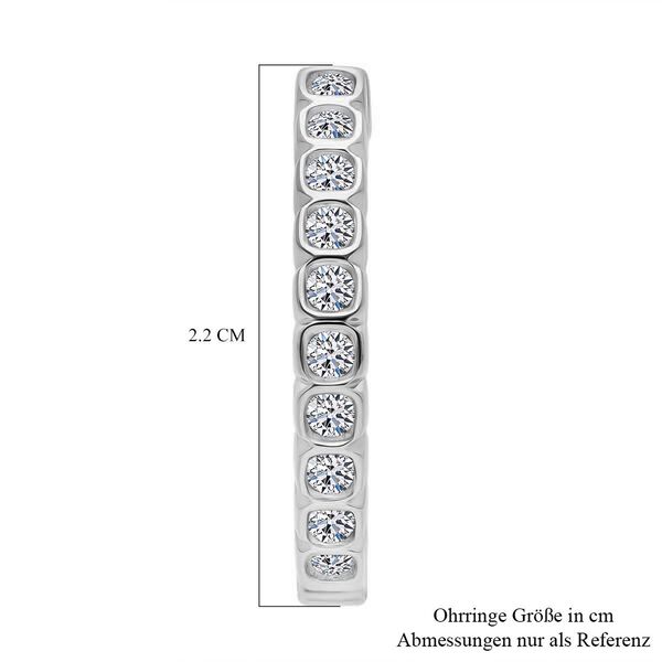 LUXURIANT 0,50 ct. SI Labor Diamant Ohrringe, 925 Silber rhodiniert image number 4