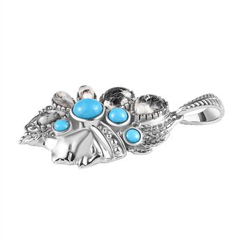 Wei&szlig;er B&uuml;ffel und Sleeping Beauty T&uuml;rkis-Anh&auml;nger - 4,72 ct.