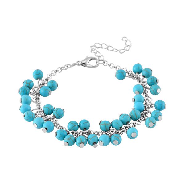 Blaues Howlit-Armband, 19+5cm - 65 ct. image number 2