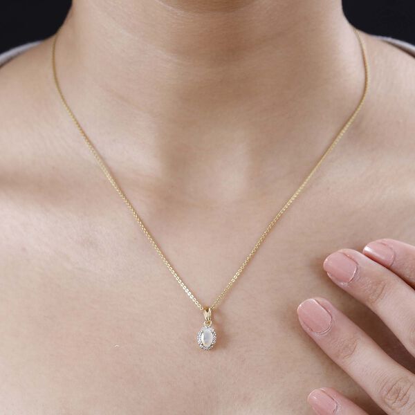 Natürlicher, äthiopischer Opal und Diamant Ring - 0,32 ct. image number 3