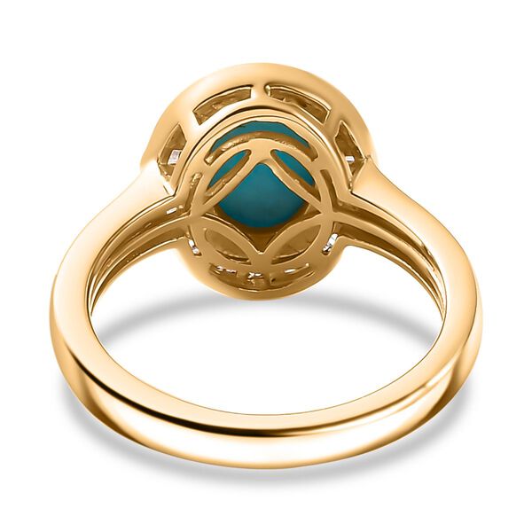 AAA Sleeping Beauty T&uuml;rkis und Diamant Ring - 1,61 ct. image number 8