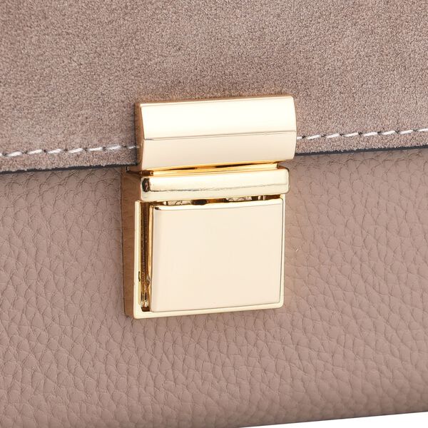 100% Echtleder Clutch mit RFID Schutz, Beige image number 7