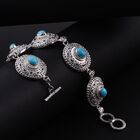 Royal Bali Kollektion - natürliches Sleeping Beauty Türkis-Armband in Silber image number 1
