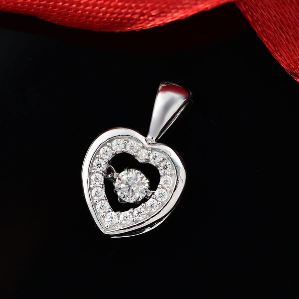 Moissanit Herz Anhänger - 0,39 ct. image number 2