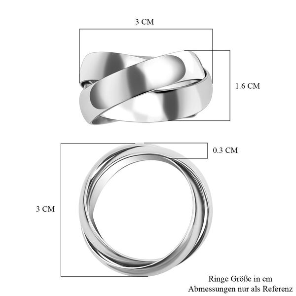 Royal Bali Kollektion- Wickelring Trio in 925 Silber image number 5