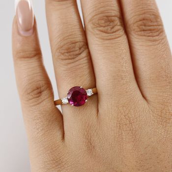 AAA Lab Grown Bixbit, Lab Grown Diamant Ring 417 Gold (Gr&ouml;&szlig;e 16.50) ca. 3.45 ct