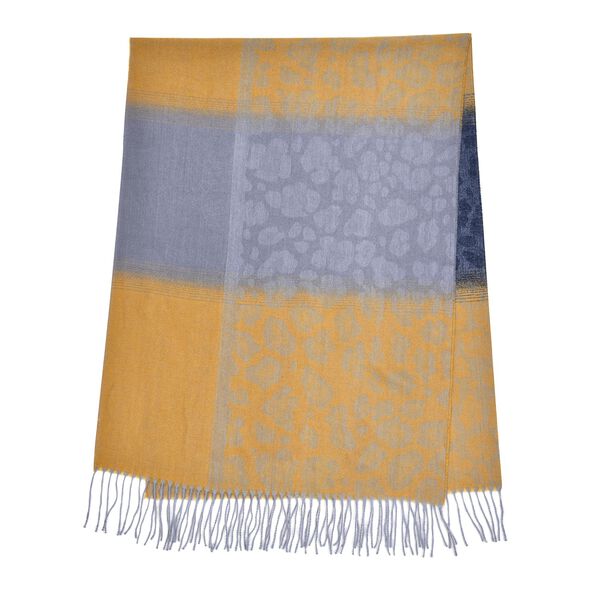 Gewebter Schal, Gr&ouml;&szlig;e 70x184 cm, Gelb und Grau