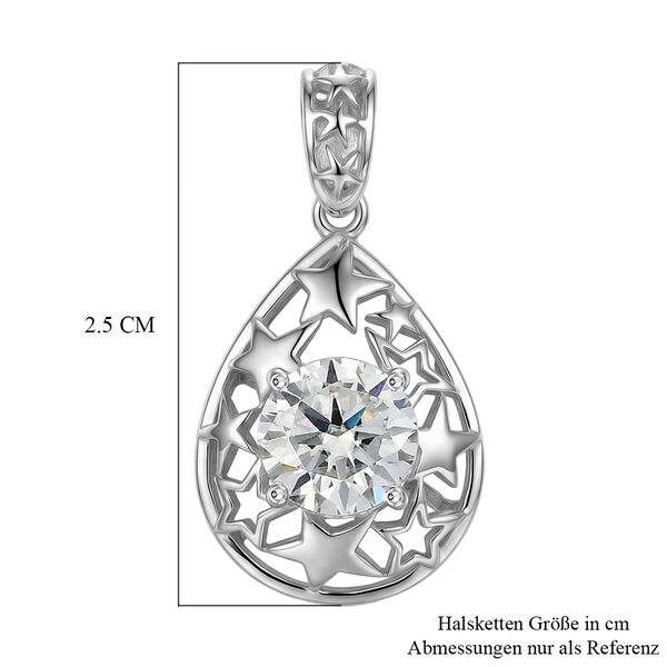 D'Joy Moissanit Anh&auml;nger 925 Silber Platiniert ca. 1.20 ct image number 5