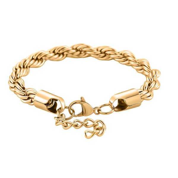 316L Edelstahl IP-Gelbbeschichtung Armband ca. 19 cm ca. 27,50g image number 3