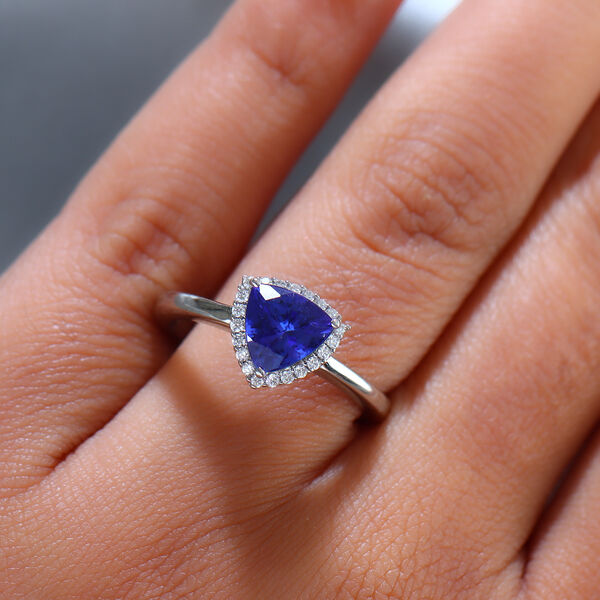 RHAPSODY AAAA Tansanit und Diamant-Ring, VS E-F, 950 Platin  ca. 1,37 ct image number 3