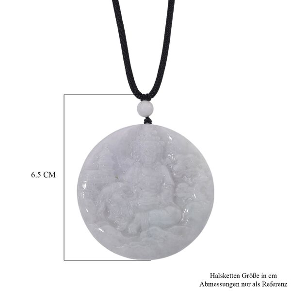 EXTREM SELTEN Natürliche Weiße Jade Anhänger mit Kette 50 cm ca. 170.00 ct image number 6