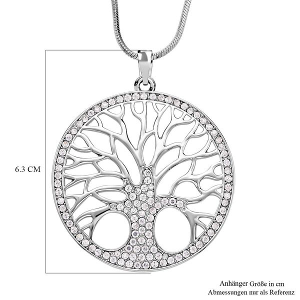 Wei&szlig;er Kristall-Anh&auml;nger mit Kette - 5 ct. image number 5