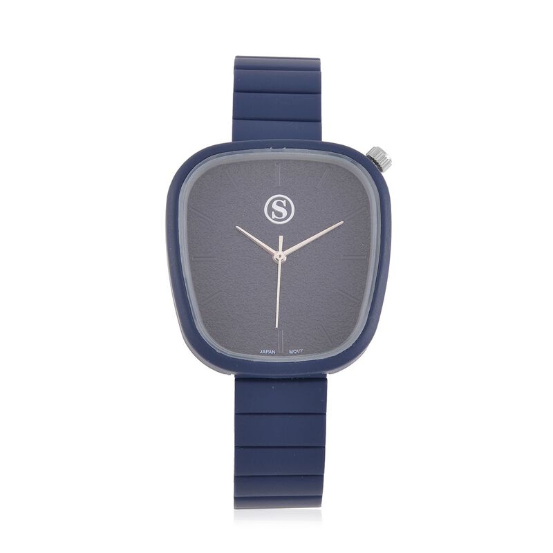Strada - Japanisches Uhrwerk, Edelstahl-Zifferblatt & Metall-Armband, 23 cm, blau image number 0