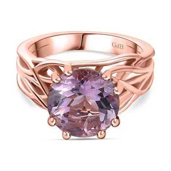 Rosa Amethyst Ring Messing (Gr&ouml;&szlig;e 16.00) ca. 3,55 ct